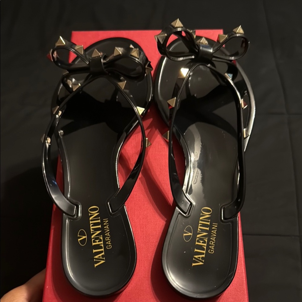 Valentino Black Studded Women's Sandals